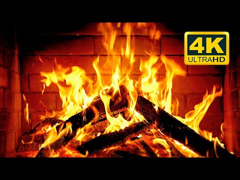 🔥 Cozy Fireplace 4K (12 HOURS). Fireplace with Crackling Fire Sounds. Crackling Fireplace 4K