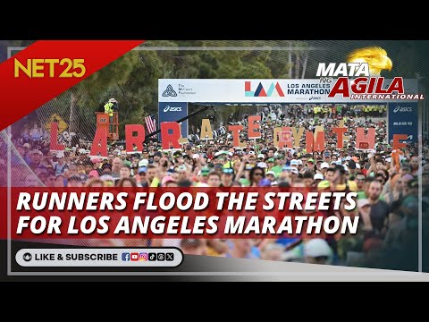 Runners flood the streets for Los Angeles marathon Mata Ng Agila International