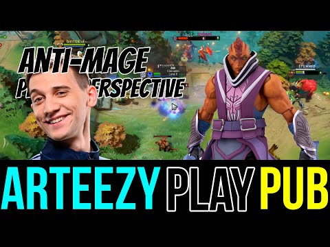Arteezy ownage on pub [ANTI-MAGE] Player perspective GAMEPLAY