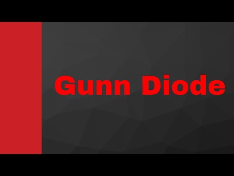 Gunn Diode or Transferred Electron Device TED Characteristic Working by Engineering Funda