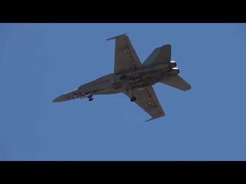RAAF Classic F/A-18A Hornet Display RAAF Edinburgh
