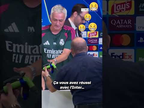 😳 Quand Mourinho reçoit... un arroseur de la part d'un journaliste italien !