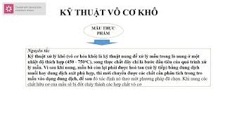 XỬ LÝ MẪU VÀ CÁCH TIẾN HÀNH LẤY MẪU