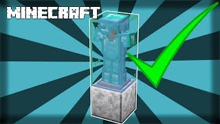 MINECRAFT | How to Make a Glass Armor Stand Display Case! 1.15.2