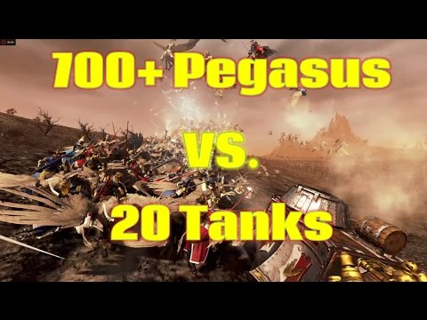 BRETONNIA!!! 720 Pegasus Knights VS 20 Steam Tanks