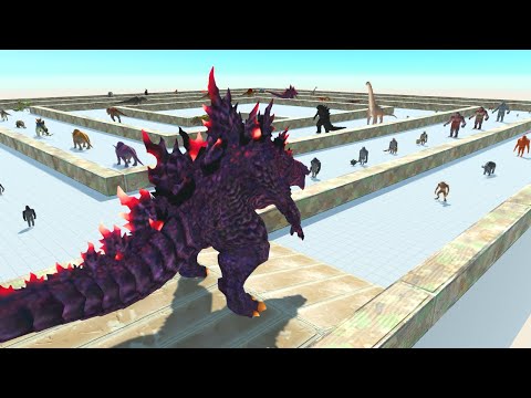 Burning Godzilla Oasis Death Run Tour | Animal Battle Revolt Siulator