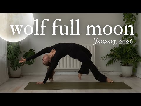 Wolf Full Moon 🐺  Uplifting & Playful Yoga Flow 🌙  Yoga for Witches ❤️