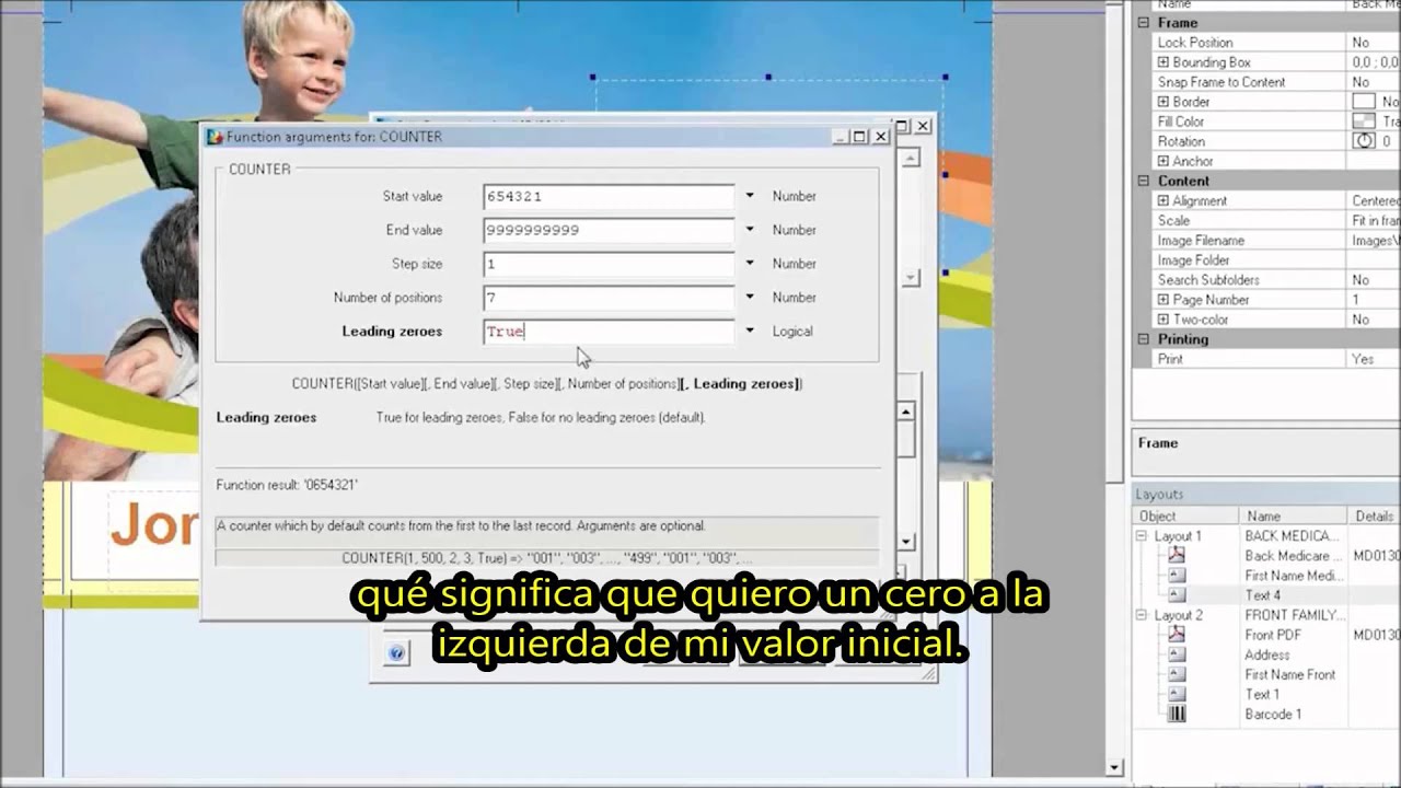 La creación de un efecto de numeración en PrintShop Mail