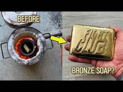 The Golden FIGHT CLUB Soap Bar! (Not Actual Soap) - Home Foundry Bronze Casting
