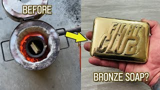 The Golden FIGHT CLUB Soap Bar! (Not Actual Soap) - Home Foundry Bronze Casting