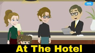 At The Hotel English Conversation: Learn English Speaking with Animated Story