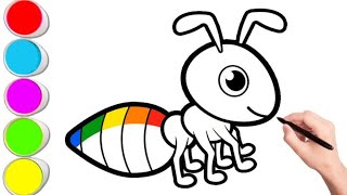 How to Draw a Cute Insect | Easy Step-by-Step Tutorial | Kids Drawing and Coloring