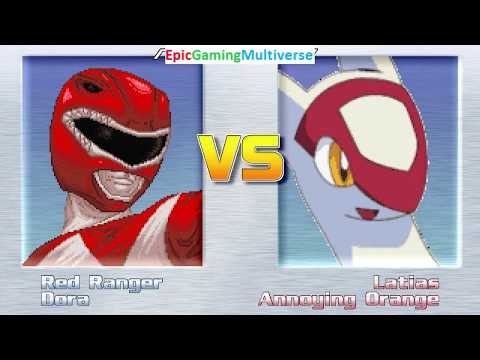 Red Ranger And Dora The Explorer VS Goku And Annoying Orange In A MUGEN Match / Battle / Fight