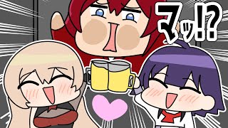 ソシエと七瀬にハブられるアンジュ【アンジュ・カトリーナ/七瀬すず菜/ニュイ・ソシエール/にじさんじ/手描き】