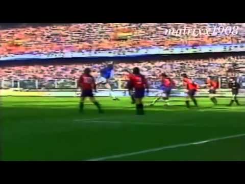 Serie A 1991-1992, day 25 Sampdoria - Genoa 2-2 (Signorini, Katanec, Bortolazzi, R.Mancini)