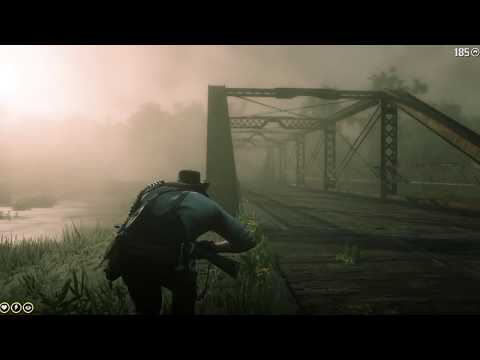 Red Dead Redemption 2. Killing Angelo Brontes Guards on Saint Denis Bridge.
