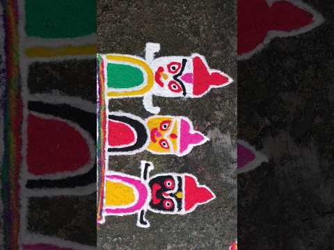 easy jagannath balabhadra subhadra muruja design for month of kartika#shortfeeds#jagannathmuruja#art