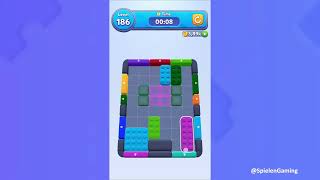 Color Block Jam Level 186 Solution Walkthrough
