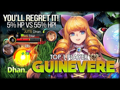 Perfect CC Still Exist! 100% Deadly Side Lane! Dhan. Top 1 Player Guinevere - Mobile Legends