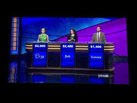 Jeopardy, Elise Nussbaum Day 4 - 1st Daily Double (11/25/19)