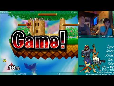 SSBBM2 - 9/3 - 119 | Wevans (Sheik) Vs. 42 (CaptainFalcon) - LSF