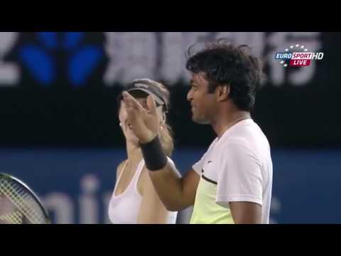 Paes/ Hingis vs Nestor/ Mladenovic Highlights 2015 AO Mixed Doubles Final 720p