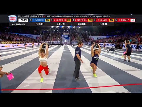 Fibonacci Final - Toomey vs Sigmundsdottir vs Davidsdottir - 2017 CrossFit Games