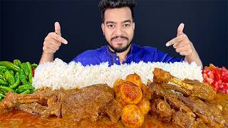 Download lagu ASMR EATING BIG FULL MUTTON LEG PIECE, MUTTON CURRY AND EGG CURRY WITH EATING SHOW | ASMR MUKBANG mp3