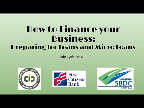 Intro to Financing You Business with CIC, SBDC, and First Citizens Bank (1:11:31)