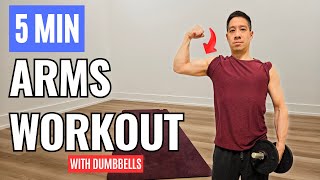 5 MIN Arms And Biceps Workout With Dumbbells