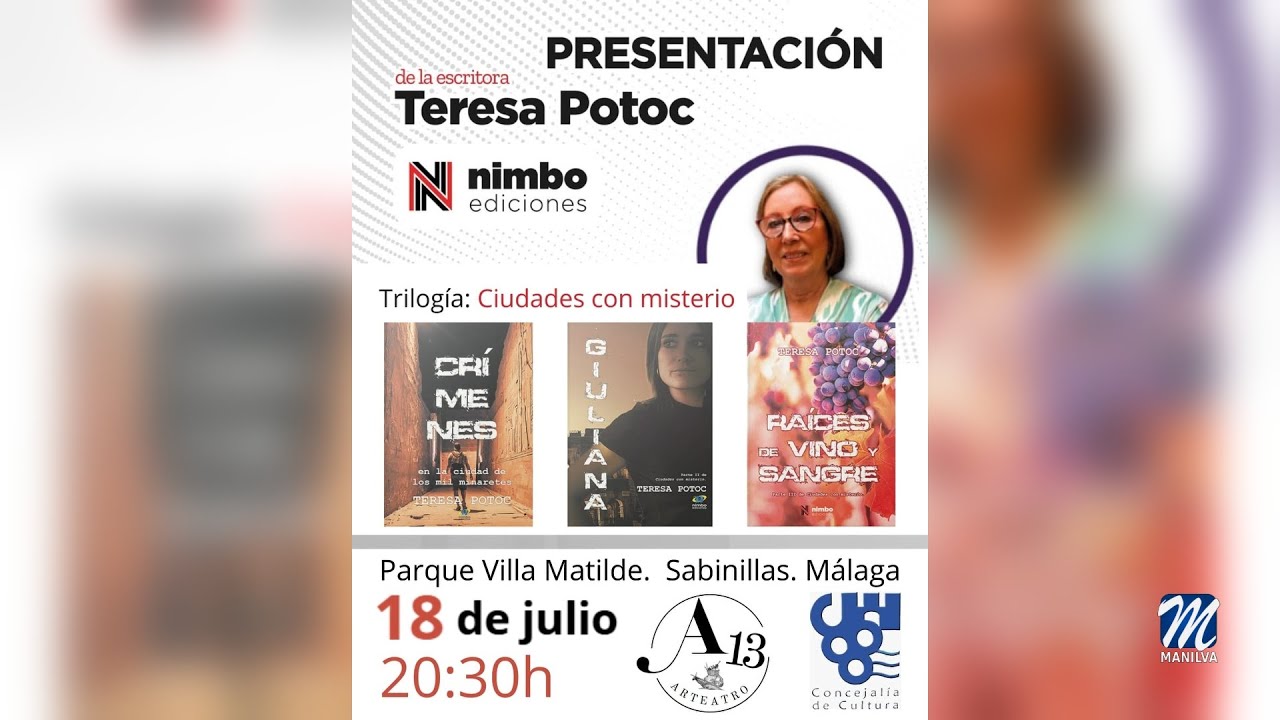 Terea Potoc presentará su trilogía Ciudades con misterio