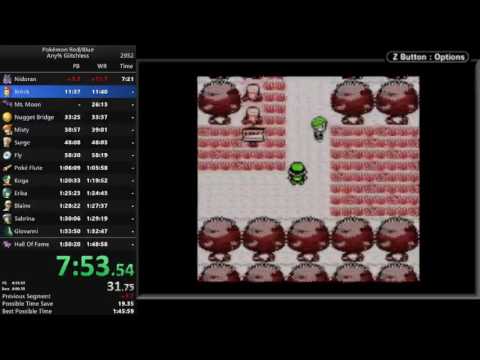 Pokemon Red Any% Glitchless in 1:49:54