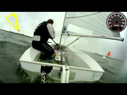 Bailing out Solo Dinghy after capsize