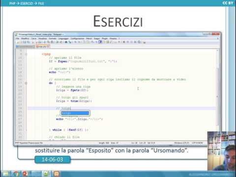 Ursomando PHP 10 - Esercizi (sul filmato 09)