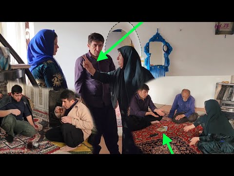 Akbar's request to his mother and his mother's anger over the lack of "money" and his threats