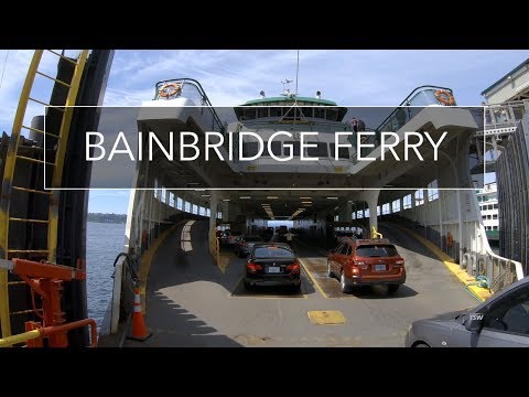 Bainbridge Ferry [Seattle to Bainbridge Island] Drive Washington 4K USA