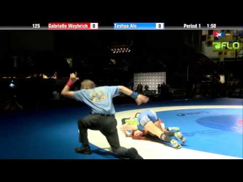 Junior WM 125 - Gabrielle Weyhrich (Nebraska) vs. Teshya Alo (Hawaii)