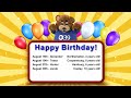 Cub Club Birthday Greetings August 2022