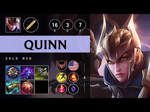Quinn Mid vs Yasuo: Legendary - NA Grandmaster Patch 14.18
