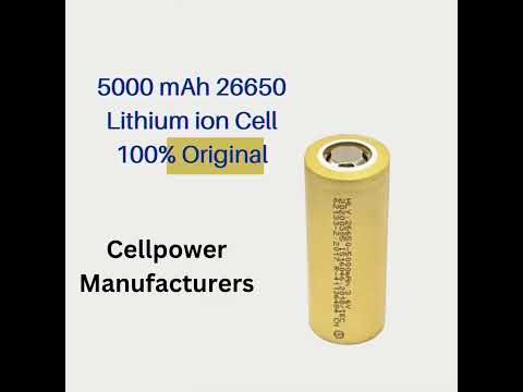 Rechargeable 26650 Li-ion Battery Cell Large Capacity 5000mAh 3.6V for EV and power tools