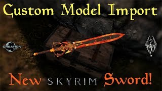 🔴Skyrim Mod Showcase #3 - CUSTOM WEAPON MOD "SWORD OF FIERY DARKNESS" Xbox/PC Mods 2018
