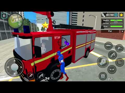 Captain America Rope Hero Ninja Gangster Crime Vegas City #3 - Android Gameplay