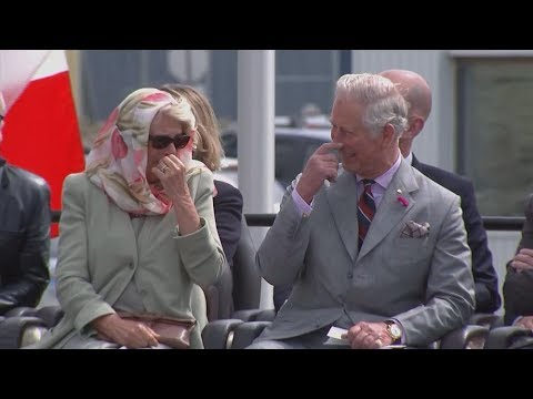 Charles and Camila giggle at throat-singing performance