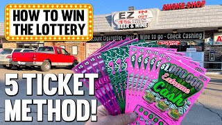 How to Win the Lottery 💰 5 TICKET METHOD 🔴 Fixin To Scratch