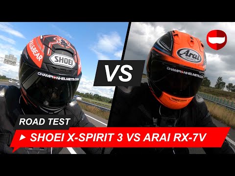 Shoei X Spirit 3 vs Arai RX-7V Road Test - ChampionHelmets.com