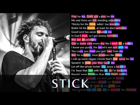 J Cole verse on \Stick\ | Rhymes Highlighted