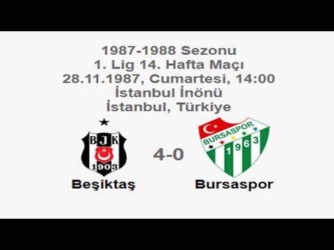 Beşiktaş 4-0 Bursaspor [HD] 28.11.1987 - 1987-1988 Turkish 1st League Matchday 14