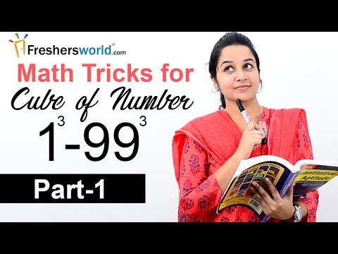 Part of a video titled Easy way of finding cube of a number? -0 to 99, Math tricks and ...