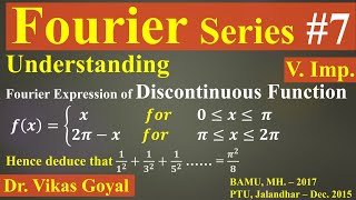 Fourier Series #7 (V.Imp) | Discontinuous Function | Function having Finite Points of Discontinuity