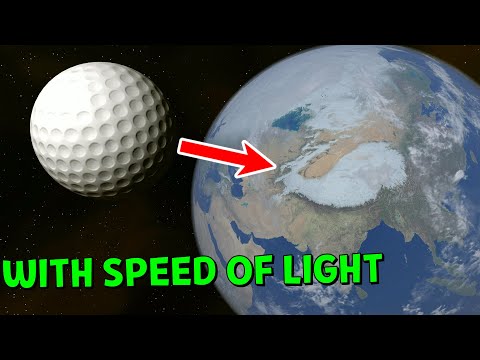 What If a Golf Ball HITS Earth AT SPEED OF LIGHT | Universe Sandbox